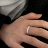 Anel largo enrugado estilo frio simples para homens e mulheres Anel de casal com abertura ajustável do dedo indicador 2023 Nova moda