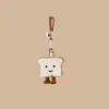 Llavero de Muñeco de Comida Divertido Colgante de Peluche Muñeco de Planta Hamburguesa Papas Fritas Muñeco de Queso Colgante Galleta