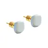 Pendientes de Botón Cuadrados de Perla Populares de Influencer de Moda Pendientes Versátiles Exquisitos Pendientes de Diseño de Nicho de Perla de Pan de Alto Nivel