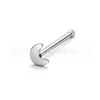 Broche de Corazón de Titanio F136 Estrella de Cinco Puntas Clavo para Nariz Forma de 1 Clavo para Labios Joyería para Piercing de Aleación de Titanio G23 Anillo para Nariz Plug-In