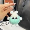 Pingente Bolinha de Carvão Pequena de Pelúcia de Coelho Super Fofa de Alta Qualidade DIY Feito à Mão Chaveiro Bola de Pelo Acessório Pingente de Boneca para Bolsa Decoração de Carro