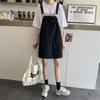 Vestido de tirantes de mezclilla negro, holgado y adelgazante, primavera y otoño de 2023, para mujer, estilo veraniego, con falda corta