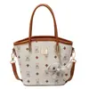 Bolso Cubo de Mano de Alta Gama de Moda para Mujer 2025 Primavera y Verano Nuevo Bolso de Hombro Estampado para el Trabajo y los Viajes Bolso de Mujer