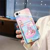 Adecuado para funda de teléfono móvil Vivo, Ranura para tarjetas divertida, Soporte de fotos de silicona, Soporte de tarjetas de mascota lindo, A prueba de polvo para pareja digital hombre y mujer