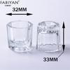 Copo pequeno octogonal para nail art, copo de cristal para fototerapia, sem tampa, feito de cristal, armadura de cristal adequada para copo de líquido, copo para mistura