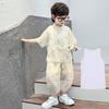 Ropa para Niños Nuevo Estilo Chino Verano Conjunto para Niños 2026 Hanfu Mejorado Manga Corta Conjunto de Dos Piezas para Bebé Estilo Nacional Pequeño Caballero