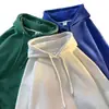 Moletom de Lã Cor Sólida com Capuz Masculino Tendência Espessado Moletom Masculino Outono e Inverno Hoodie Jaqueta Masculina Estilo Coreano Inverno