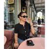Ropa de Mujer Europea y Americana Transfronteriza Aliexpress Ins Popular de Venta Caliente Cárdigan de Punto de Manga Corta Moda Ajustado Cuello Redondo