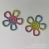 Parte Superior de Zapato Calada con Pedrería y Pintura en Spray Arcoíris, Accesorios Decorativos para Zapatos, Materiales y Materiales Auxiliares para Zapatos Semi-Terminados con Suela Compuesta de Cuero, Venta al por Mayor desde el Fabricante