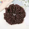 Qi Yue Temperamento Francés de Alta Gama Goma para el Pelo Estilo Intestino Grande para Mujeres Encaje Plisado Estilo Perezoso Banda de Goma de Alta Elasticidad Cuerda para el Pelo Accesorios para el Cabello