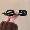 Elegante Pasador de Perlas con un Toque de Lujo, Sencillo Accesorio para el Cabello Estilo Coreano, Pinza para el Cabello Perezosa y Versátil para el Uso Diario