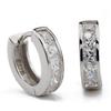 Cuarteto de Diamantes Suizos Simple Hebilla de Oreja con Poste Chapada en Plata Imitación Diamante Destellante Pendientes para Hombre Pendientes Cuadrados de Presión con Diamante Coreanos