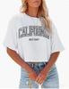 Explosiones Transfronterizas Camiseta de Manga Corta de Moda para Hombre, Cuello Redondo, Estilo Urbano con Alfabeto de Moda, Talla Grande, Verano Nueva Camiseta