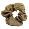 Elástico de Cabelo Metálico Arco-Íris Simples Europeu e Americano Estampagem a Quente Cor Única Anel de Intestino de Porco Flor de Cabelo