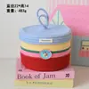 Bonita cesta de almacenamiento tejida de algodón con tapa, a prueba de polvo, para artículos misceláneos de escritorio, cosméticos, bocadillos y como regalo navideño