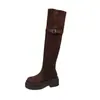Botas de Caña Ancha para Mujer Tallas Grandes con Piernas Gruesas, Botas Largas para Mujer, Nuevas Botas de Montura Versátiles 2026, Botas Altas de Caña Ancha para Mujer