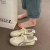 Zapatos Blancos de Estilo Campus con Suela Plana y Empalme de Color 2025 Primavera Nuevo Ligeros Zapatos Forrest Gump Moda Estudiantil Zapatos Casuales para Correr