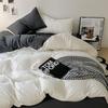 Juego de Cama de Cuatro Piezas, Categoría A, Grado Materno e Infantil, Ins para Dormir Desnudo, Ropa de Cama de Algodón Puro Lavado, Sábanas de Cama, Funda de Edredón, Juego de Sábanas para Cama de Dormitorio, Juego de Tres Piezas