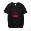 Blusa com Estampa de Laço Estilo Coreano para Mulheres, Verão 2026, Algodão Puro de Peso Pesado, Tamanho Grande, Manga Curta, Casual, Camiseta Relaxada