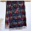 Bufanda Nueva de Hilo Retorcido con Núcleo de Anacardo para Mujer, Estilo Étnico, Viaje, Cálida, Larga, Engrosada, Chal para Aire Acondicionado, Bufanda para Cuello al por Mayor