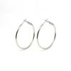 Aretes de círculo grande de acero inoxidable 316L con clip de resorte en forma de I, hebilla de camarón con lazo, aretes de espiral, accesorio clásico