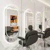 Espejo de barbería Espejo de salón de celebridad de Internet conjunto de gabinete de espejo espejo de pared de un solo lado para cortar el pelo espejo para permanente y tinte de salón
