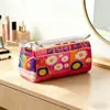Nueva bolsa de almacenamiento multifuncional transfronteriza, bolsa de maquillaje de gran capacidad, etiquetado y envío de Temu, impresa en 3D con un diseño tridimensional que no se deforma