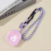 Colgante de bolsa de felpa, cordón para teléfono de bloques de color, cordón trenzado de nailon, colgante de llavero, accesorio para bolsa de muñeca DIY