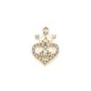 Accesorios de Corona Colgante Colgante de Diamante en Forma de Corazón Aleación Más Vendida Europea y Americana Accesorios de Joyería DIY Collar Pulsera Ropa