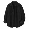 Ropa de Hombre Shanggu Otoño Nuevo Retro Japonés Camisa de Manga Larga para Hombre Marca de Moda Vintage Holgada Camisa Chaqueta de Peso Pesado