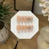 TaoxiliLeite Damasco BrilhanteSimples e Suave Diário Alto Padrão Claro Nude Quadrado Diamante Iluminador Feito à Mão Unhas Usáveis