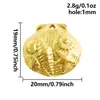 Aço Inoxidável 304 Estilo Praia Oceano Pingente de Concha Acessórios Pingente de Vieiras Moderno Banhado a Ouro 18K Colar Joias