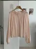 Camisa de Cuello Redondo con Volantes KEKEZOON Otoño Commuting Holgada Manga Larga Superior Venta al por Mayor 8604