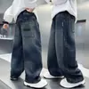 Calças Infantis Primavera e Outono 2026 Novo Estilo Jeans de Outono para Crianças Maiores Calças Longas Casuais Infantis Tendência