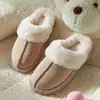 Pantuflas de Gamuza y Algodón Estilo Birkenstock Retro para Mujer, Otoño/Invierno Felpa de Punta Cerrada Calientes para Interior en Casa Suela Suave Antideslizantes Pantuflas de Piel