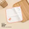Toalha de saliva de bebê de seis camadas de algodão puro, toalha quadrada de alta densidade, lenço de gaze absorvente, desenho animado, toalha pequena infantil