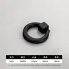 Fabricante de Puxadores Puxador Redondo com Argola Liga de Zinco Cromada Puxador Sólido Furo Único Simples Luxuoso Puxador para Escritório Atacado