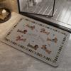 Alfombrillas de Piso para Baño con Etiqueta de Venta Caliente Transfronteriza, Alfombrillas de Piso de Lino de Alta Calidad, Absorción de Agua Fuerte Mejorada, Secado Rápido, Alfombrillas Antideslizantes para Entrega