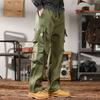Pantalones de Trabajo Retro Japoneses para Hombre Diseño Holgado de Verano Transfronterizo Bolsillo Pequeño Casual Pierna Ancha