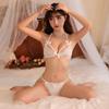 Sujetador Sexy de Encaje de Tres Puntos para Mujer Libre de Tentación de Uniforme de Ropa Interior Sexy Caliente