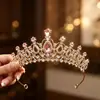 Coroa de noiva transfronteiriça Acessório de cabelo barroco Presente de aniversário de princesa Faixa para festa de apresentação Acessório de vestido Coroa para mulheres