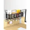 Cesta Suspensa de Mesa Cesta Suspensa para Dormitório Caixa de Suprimentos de Mesa Prateleira de Armazenamento para Escritório Organizador de Estação de Trabalho