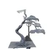 Escultura Personalizada de Pinheiro Acolhedor em Arame de Aço Inoxidável Trançado, Instalação de Arte em Metal Estilo Chinês, Decoração de Piso para Sala de Estar