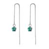 Pendientes de flor de ciruelo para mujer, estilo coreano, cristal artificial, elegante, dulce, largo, con borlas, joyería para los oídos, pendientes de agua