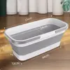 Mop Quadrado Portátil Uso Duplo Balde Seco e Úmido Balde Durável Portátil Armazenamento de Água Dobrável Grande Dobrável