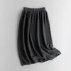Falda casual versátil de punto acanalado de 12 puntos 100% cachemira para mujer, suave y relajada, falda de punto bodycon tipo paraguas para ir al trabajo