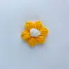 Flor decorativa tecida à mão roupa roupa chapéu flor de tricô brinquedo flor acessórios para roupas masculinas e femininas infantis acessórios flor