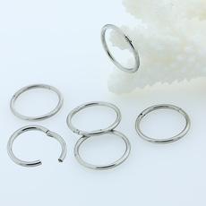 嘻哈同款线圈耳环 不锈钢耳圈 潮人饰品圆线耳扣耳钉 卡扣式耳钉
