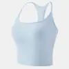 Nuevo Estilo Camiseta sin Mangas para Mujer con Almohadillas en el Pecho, Sujetador Deportivo a Prueba de Impactos, Camiseta sin Mangas con Hermoso Diseño en la Espalda, Cómoda y Transpirable, Se Puede Usar por Fuera, Camiseta sin Mangas para Mujer