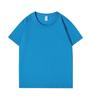 Camiseta de cuello redondo de algodón y poliéster CVC de 180 g, camiseta de manga corta con logotipo impreso, patrón impreso, camiseta 50 % algodón, 50 % poliéster.
